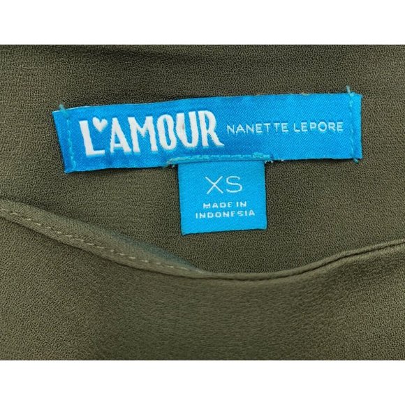 Nanette Lepore L Amour Green Sleeveless Jumper Dress XS - Picture 6 of 6